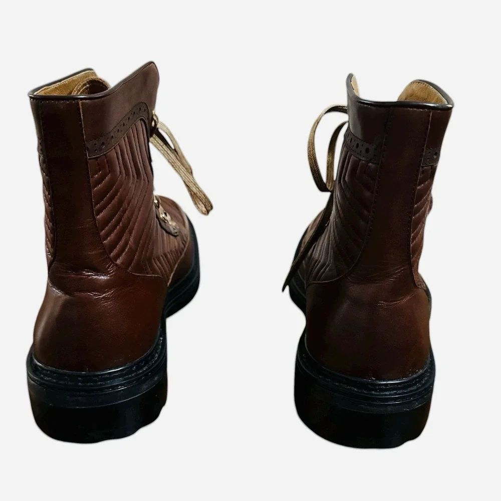 Marc Nolan Bond Boots Mens Size 10‎ Brown Lace Up